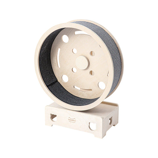 93cm Wooden Cat Exercise Wheel – Interactive Running Wheel for Active Indoor Cats