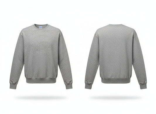 Grey Crewneck Sweatshirt – Classic Unisex Fleece Pullover