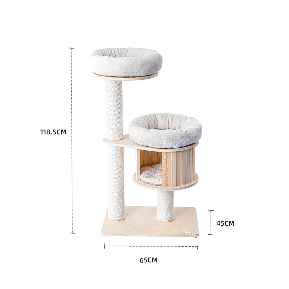 Classic Solid Wood Cat Tree Perch - 118.5cm