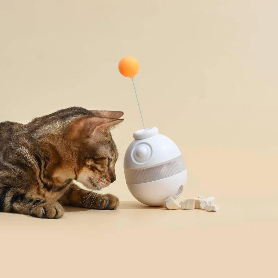 Michu Interactive Cat Treat Dispenser Tumbler Toy - Fun and Rewarding Playtime for Your Feline Friend
