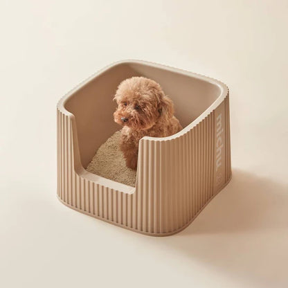 MICHU XXL Container Cat Litter Box with Scoop, Coral and BoBa