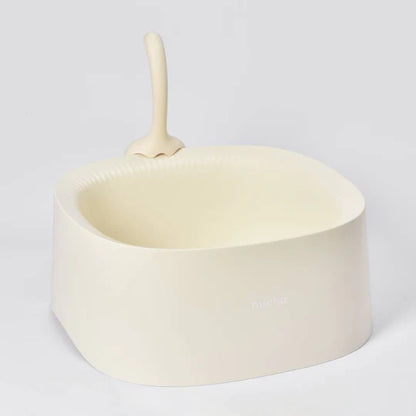 MICHU Macaron High Edge Cream White Open Style Extra Large Cat Litter Box Designed by MEOOF XL