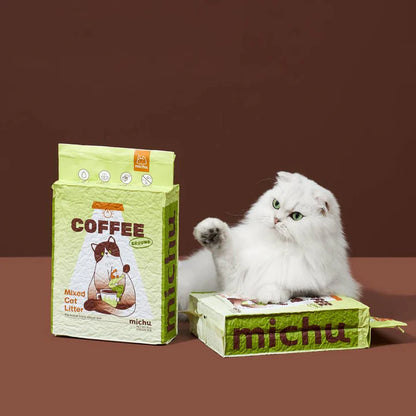 Michu Mixed Tofu Cat Litter, Heavy Duty Flushable Kitty Litter -5.5lb/88oz