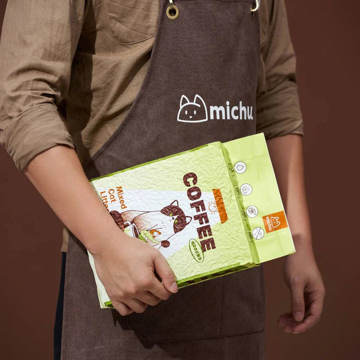 Michu Mixed Tofu Cat Litter, Heavy Duty Flushable Kitty Litter -5.5lb/88oz