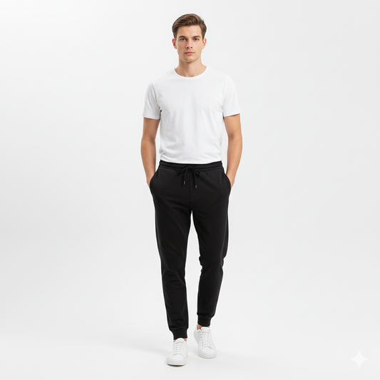 Black Jogger Sweatpants – Slim Fit Unisex Lounge Pants