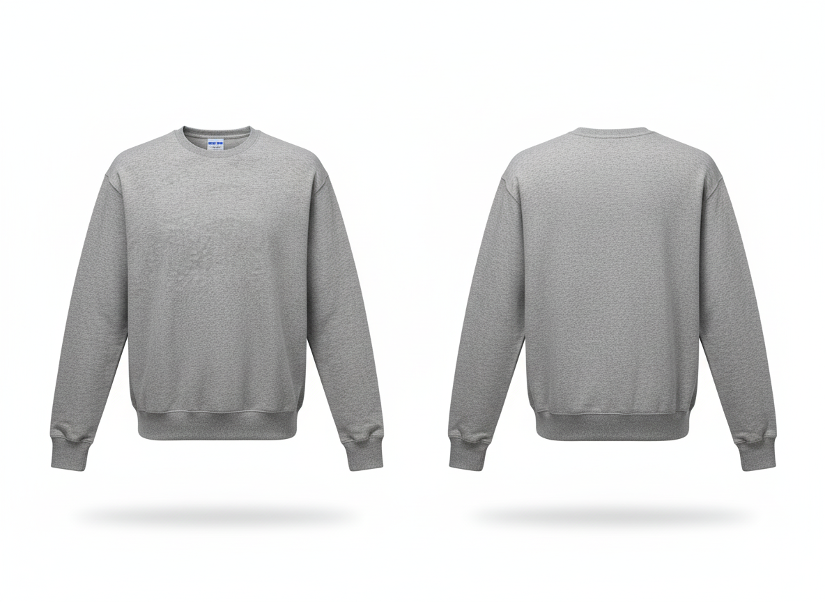 Grey Crewneck Sweatshirt – Classic Unisex Fleece Pullover