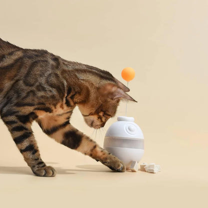 Michu Interactive Cat Treat Dispenser Tumbler Toy - Fun and Rewarding Playtime for Your Feline Friend
