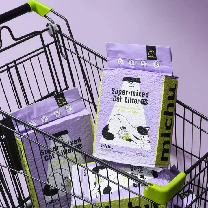 Michu Mixed Tofu Cat Litter, Heavy Duty Flushable Kitty Litter -5.5lb/88oz