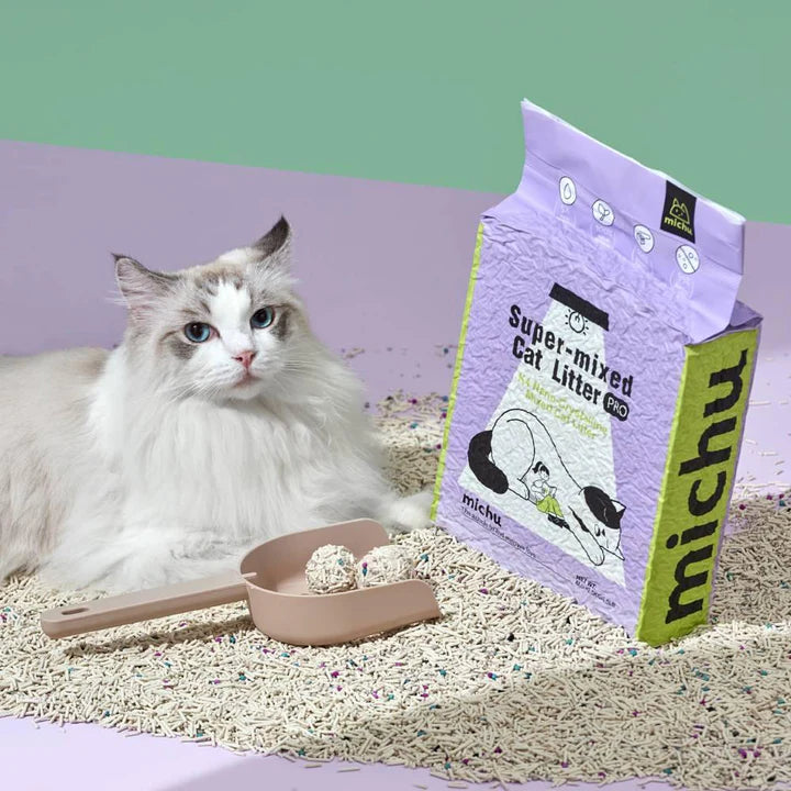 Michu Mixed Tofu Cat Litter, Heavy Duty Flushable Kitty Litter -5.5lb/88oz